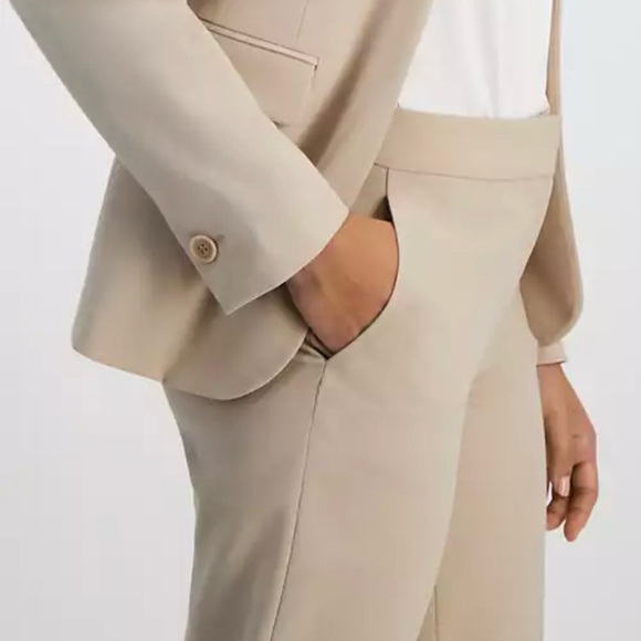 NWOT 18W Worthington Stretch light gray side zip & button trousers with pockets - Picture 2 of 16